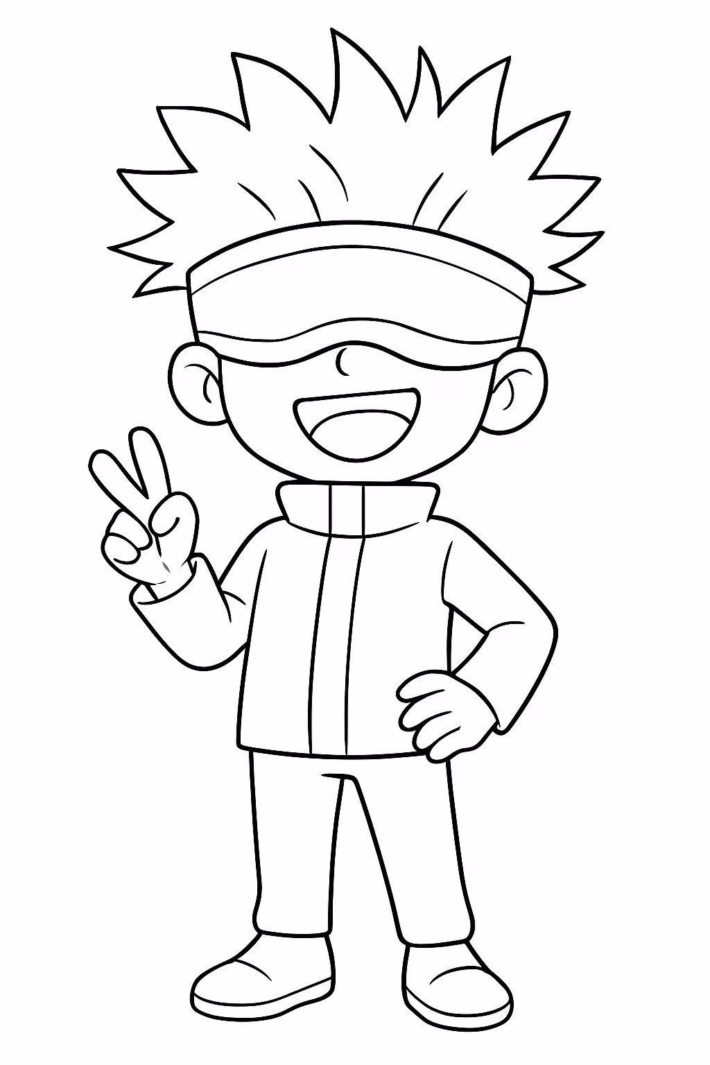 Satoro gojo para colorir — desenho para imprimir