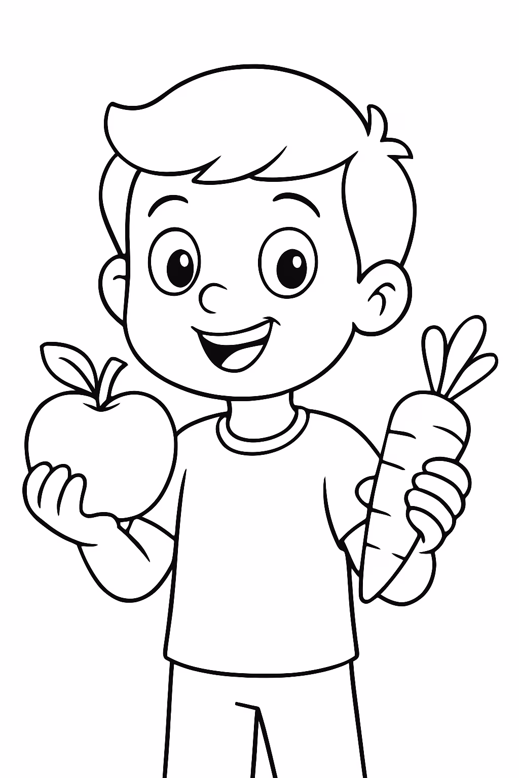 Saudavel para colorir — desenho para imprimir