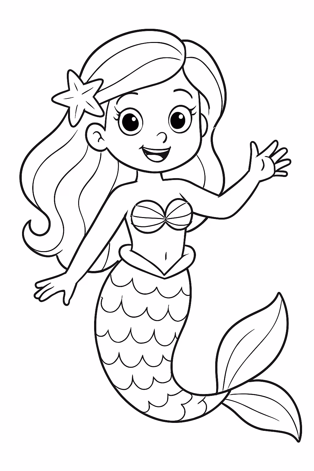 Sereia emilly para colorir — desenho para imprimir