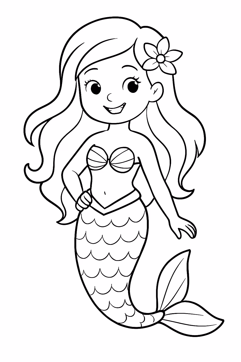 Sereira com pernas para colorir — desenho para imprimir