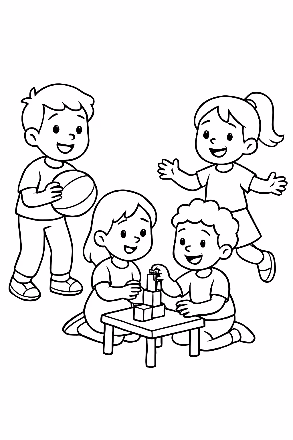 Servico de convivencia e fortalecimento de vinculos para colorir — desenho para imprimir