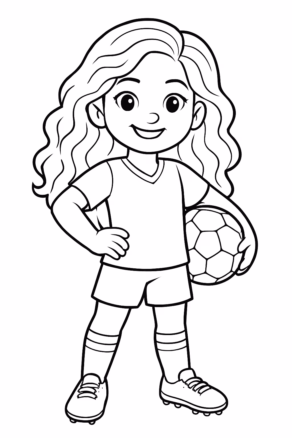 Shakira copa para colorir — desenho para imprimir