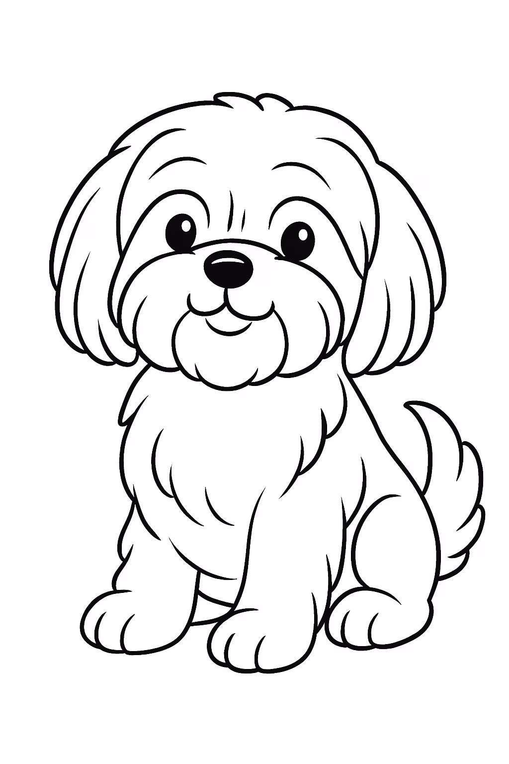 Shitzu para colorir — desenho para imprimir
