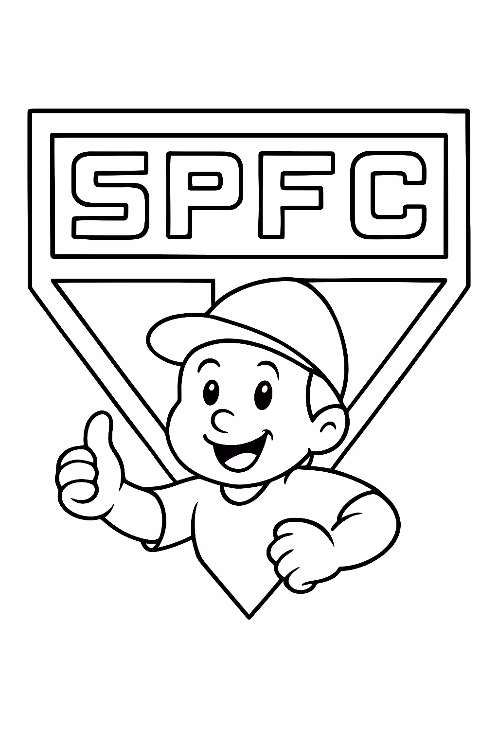 Simbolo do sao paulo futebol clube para colorir — desenho para imprimir