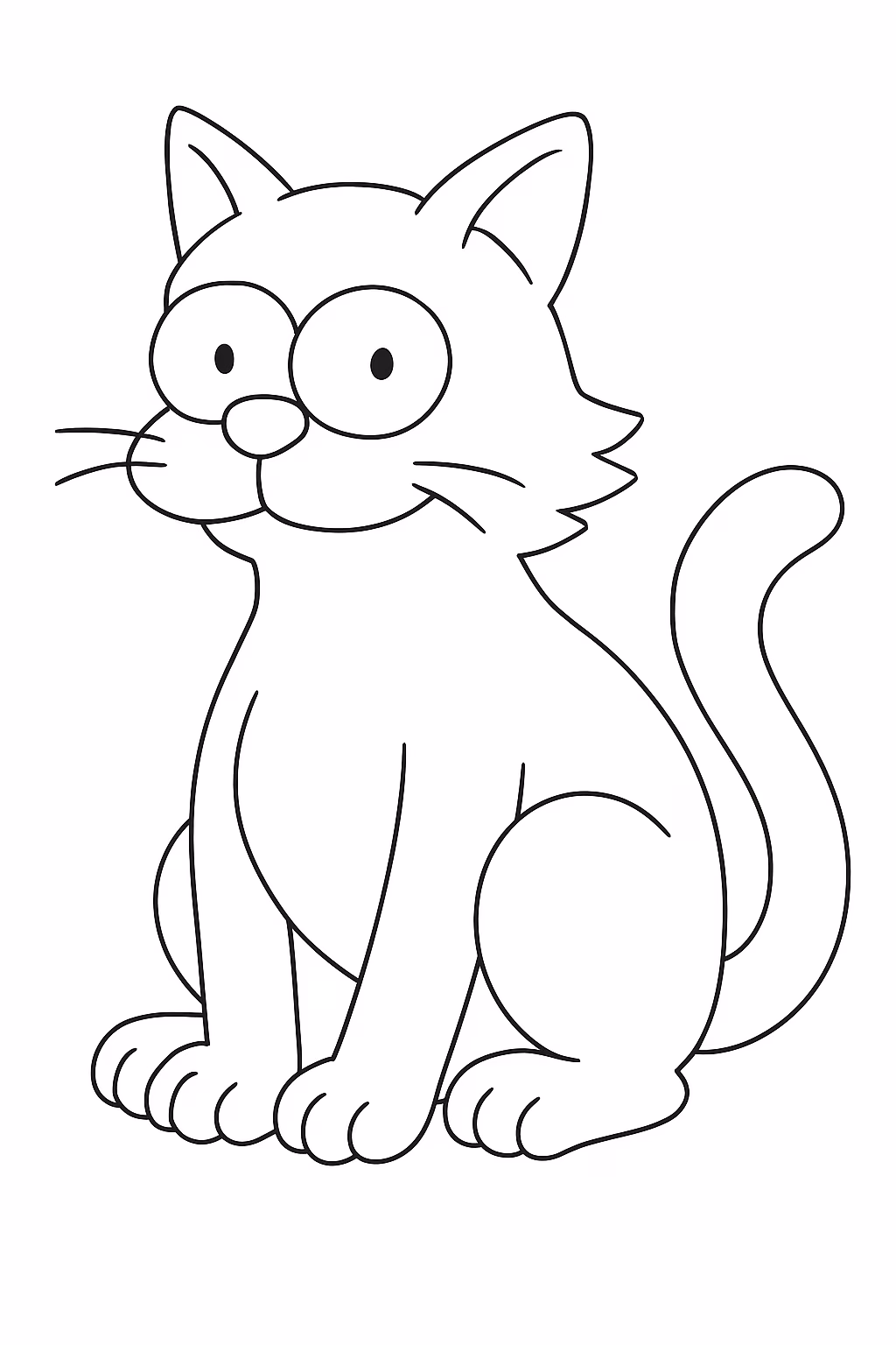 Simpsons em forma de gaqto para colorir — desenho para imprimir