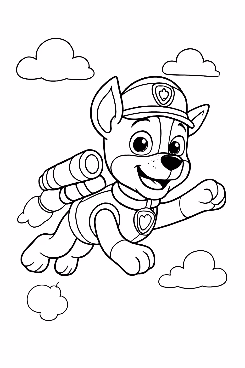Sky da patrulha canina para colorir — desenho para imprimir