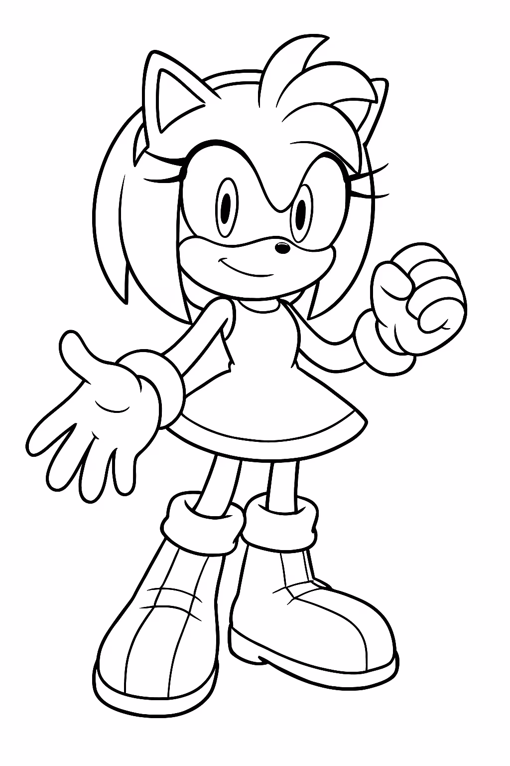 Sonic amy rouse para colorir — desenho para imprimir