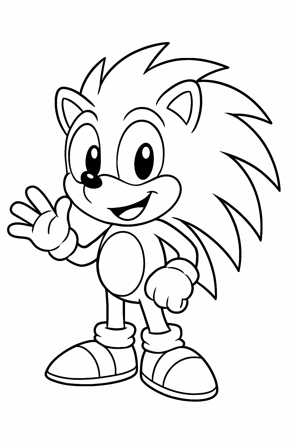 Sonic nacleous para colorir — desenho para imprimir