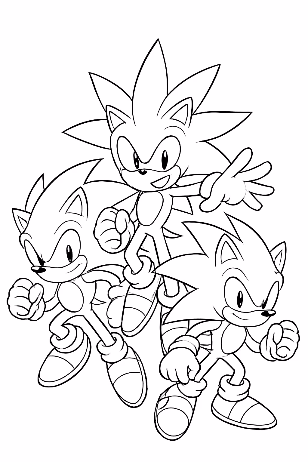 Sonic shadow w silver para colorir — desenho para imprimir