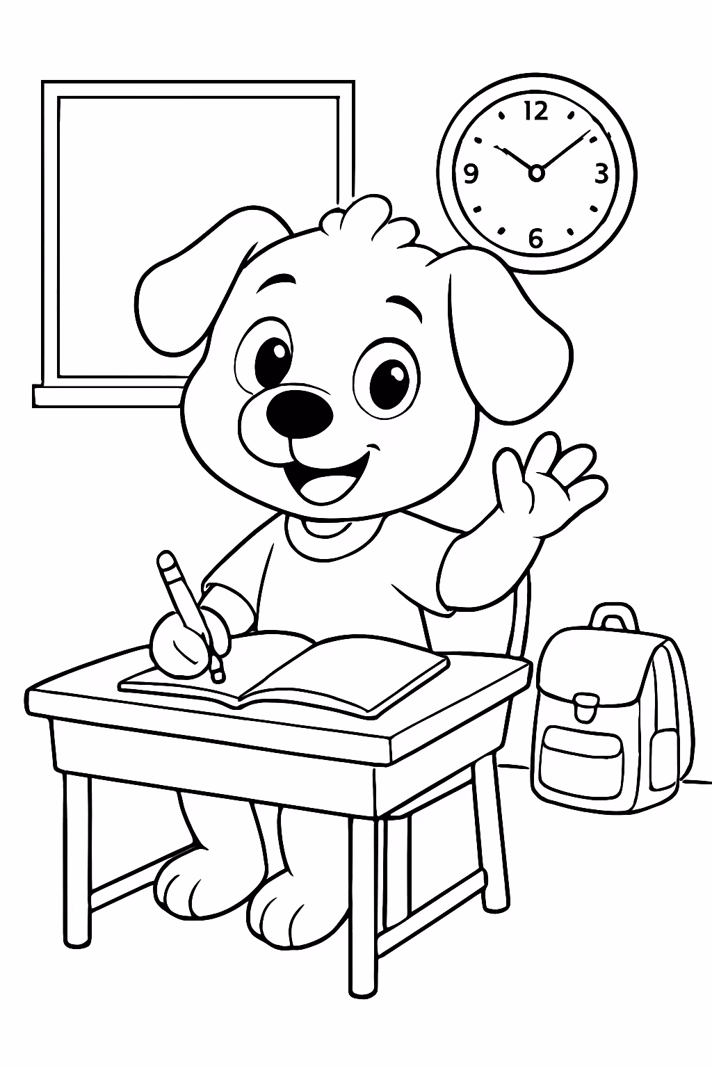Sprunki na escola para colorir — desenho para imprimir