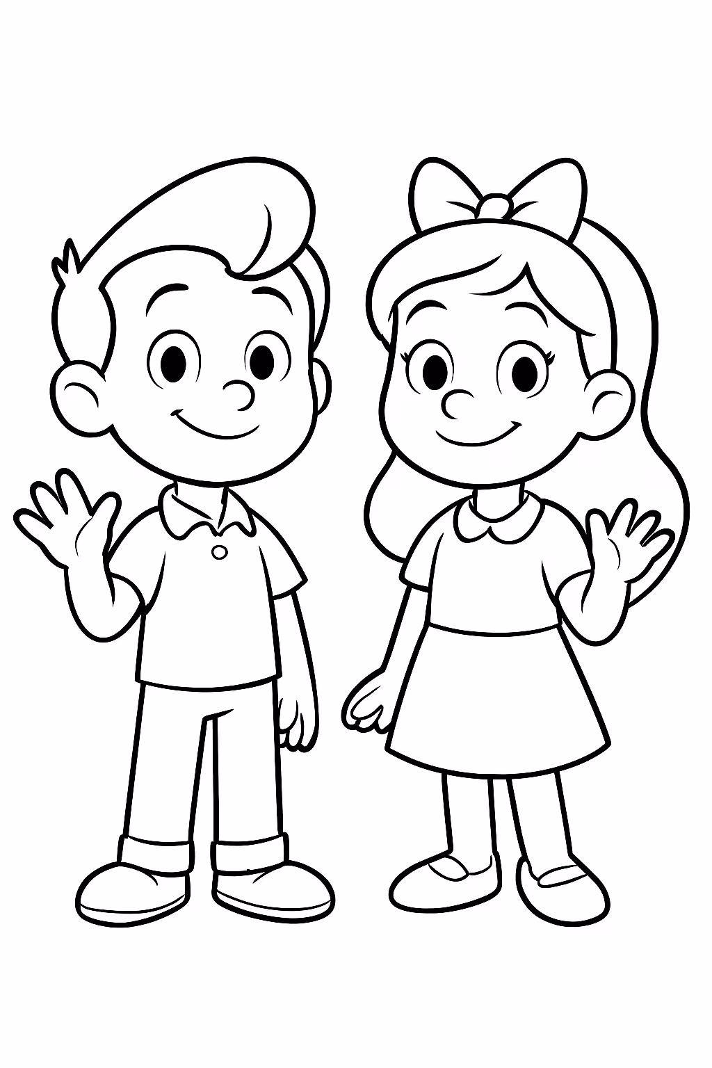 Stevie e maggie para colorir — desenho para imprimir
