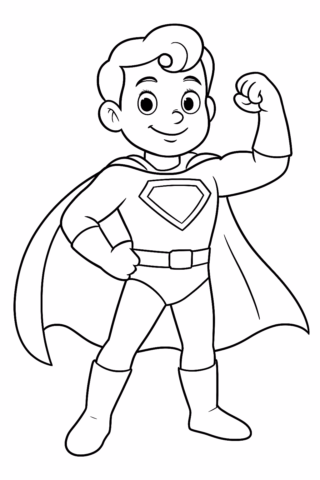 Super heri para colorir — desenho para imprimir