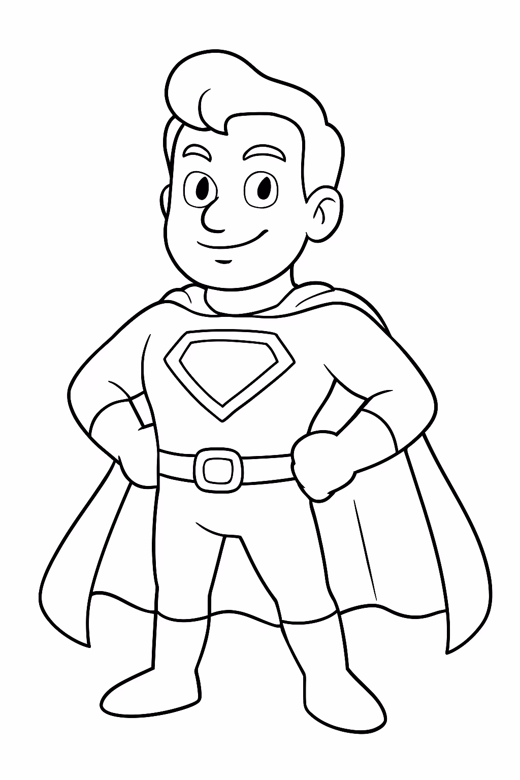 Super man para colorir — desenho para imprimir