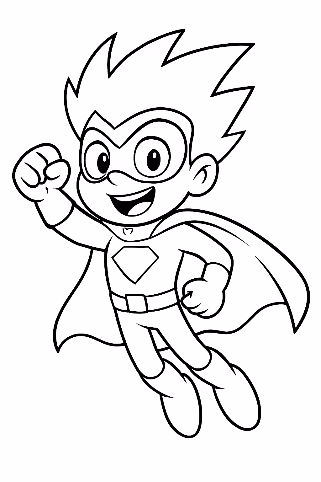Super sonic para colorir — desenho para imprimir