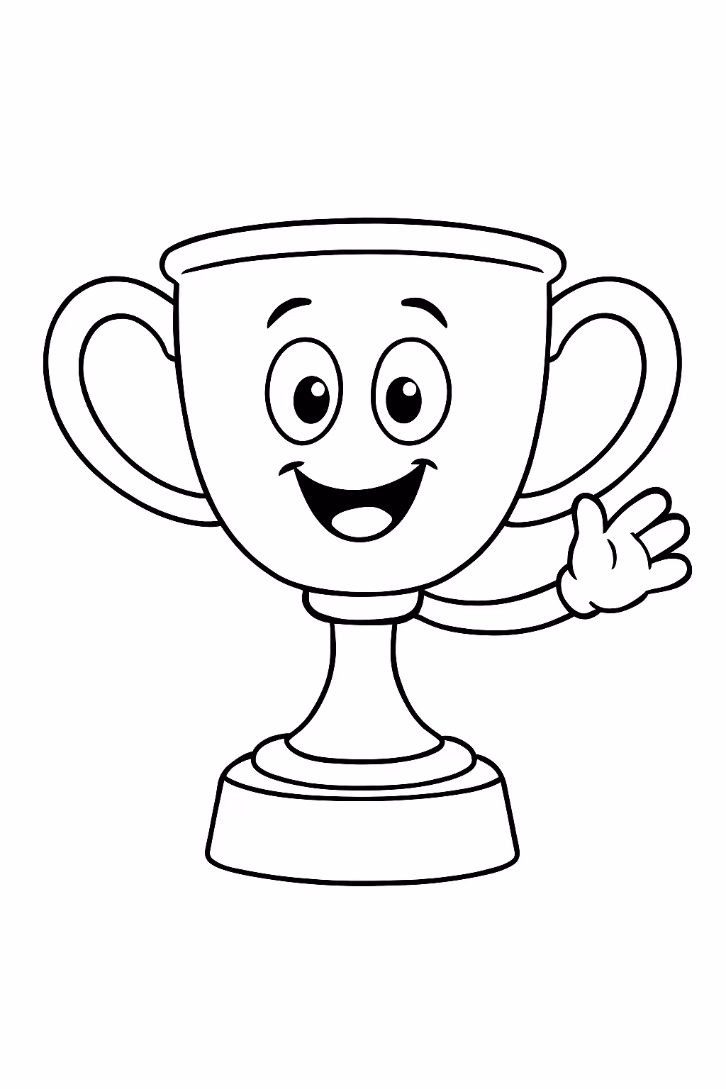 Taca da copa para colorir — desenho para imprimir