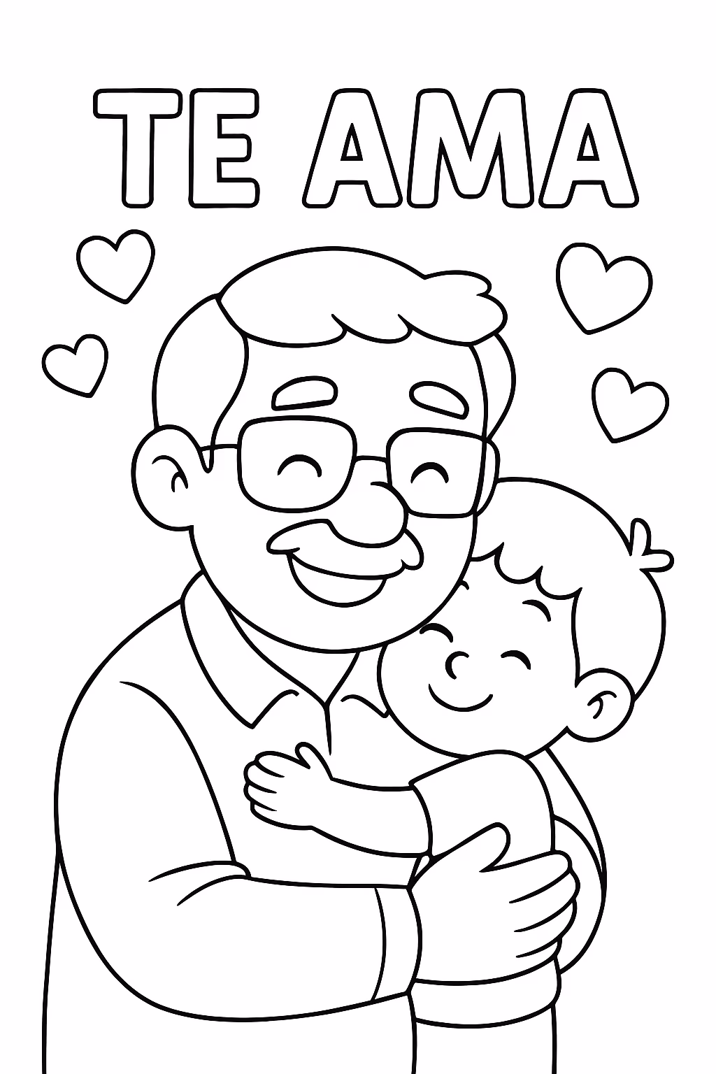 Titio te ama para colorir — desenho para imprimir