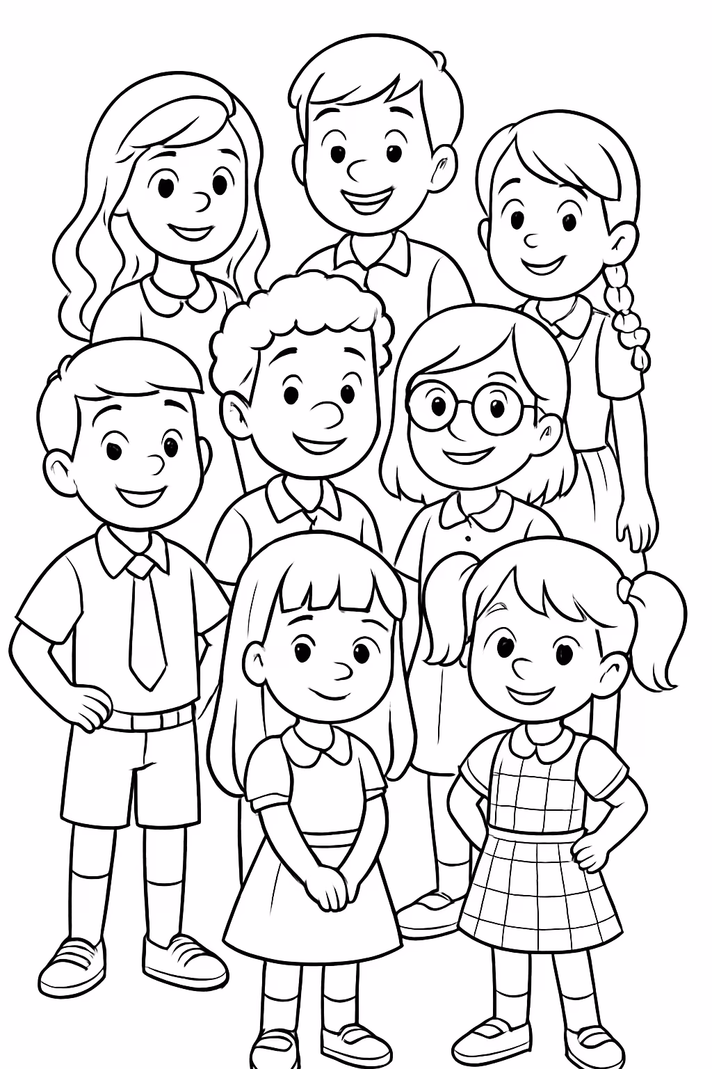 Toda turma do carrossel a novela para colorir — desenho para imprimir
