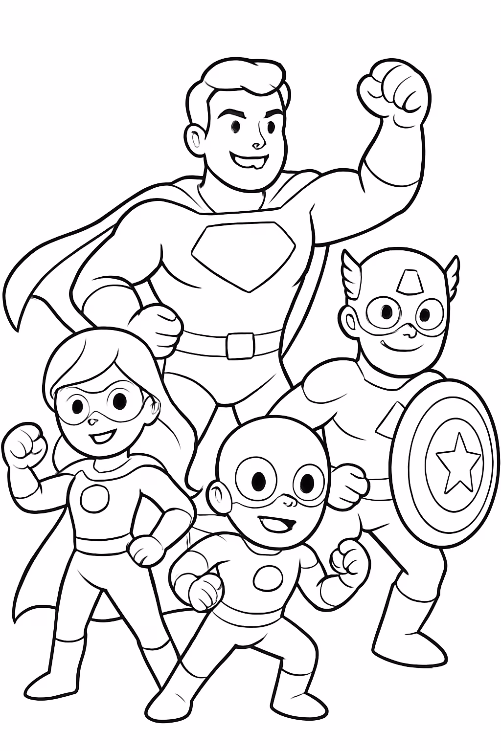 Todos herois marvel para colorir — desenho para imprimir