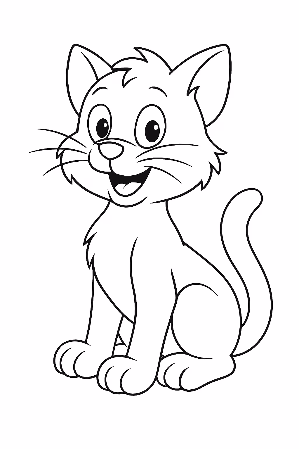 Tom cat para colorir — desenho para imprimir