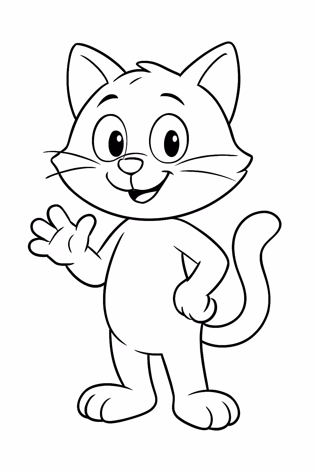 Tom e para colorir — desenho para imprimir