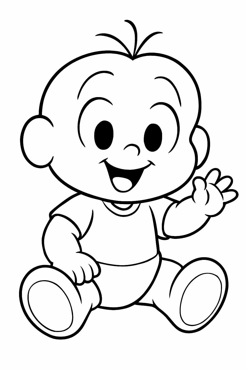 Turma da monica bebe para colorir — desenho para imprimir