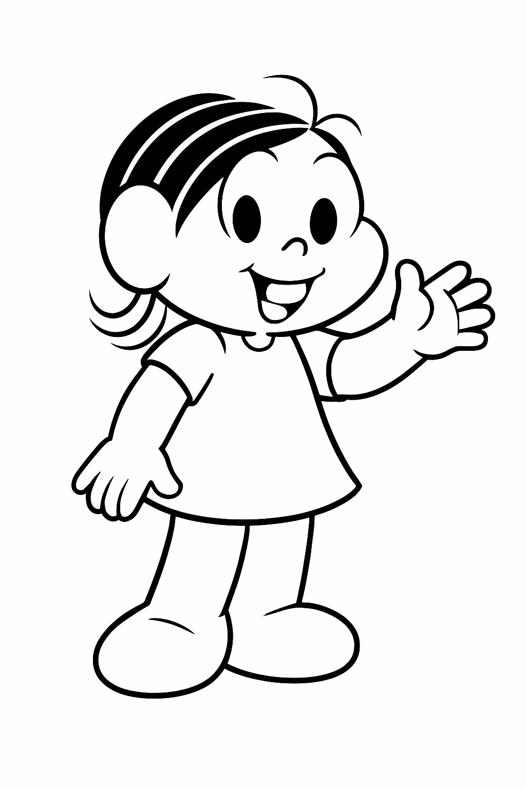 Turma da monica monica para colorir — desenho para imprimir