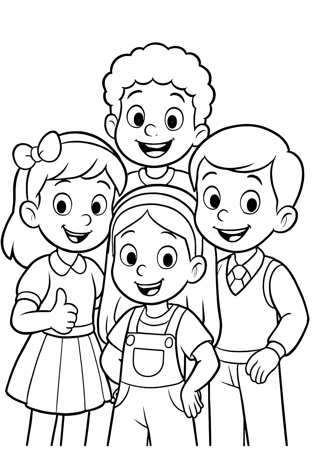 Turma do carrossel para colorir — desenho para imprimir