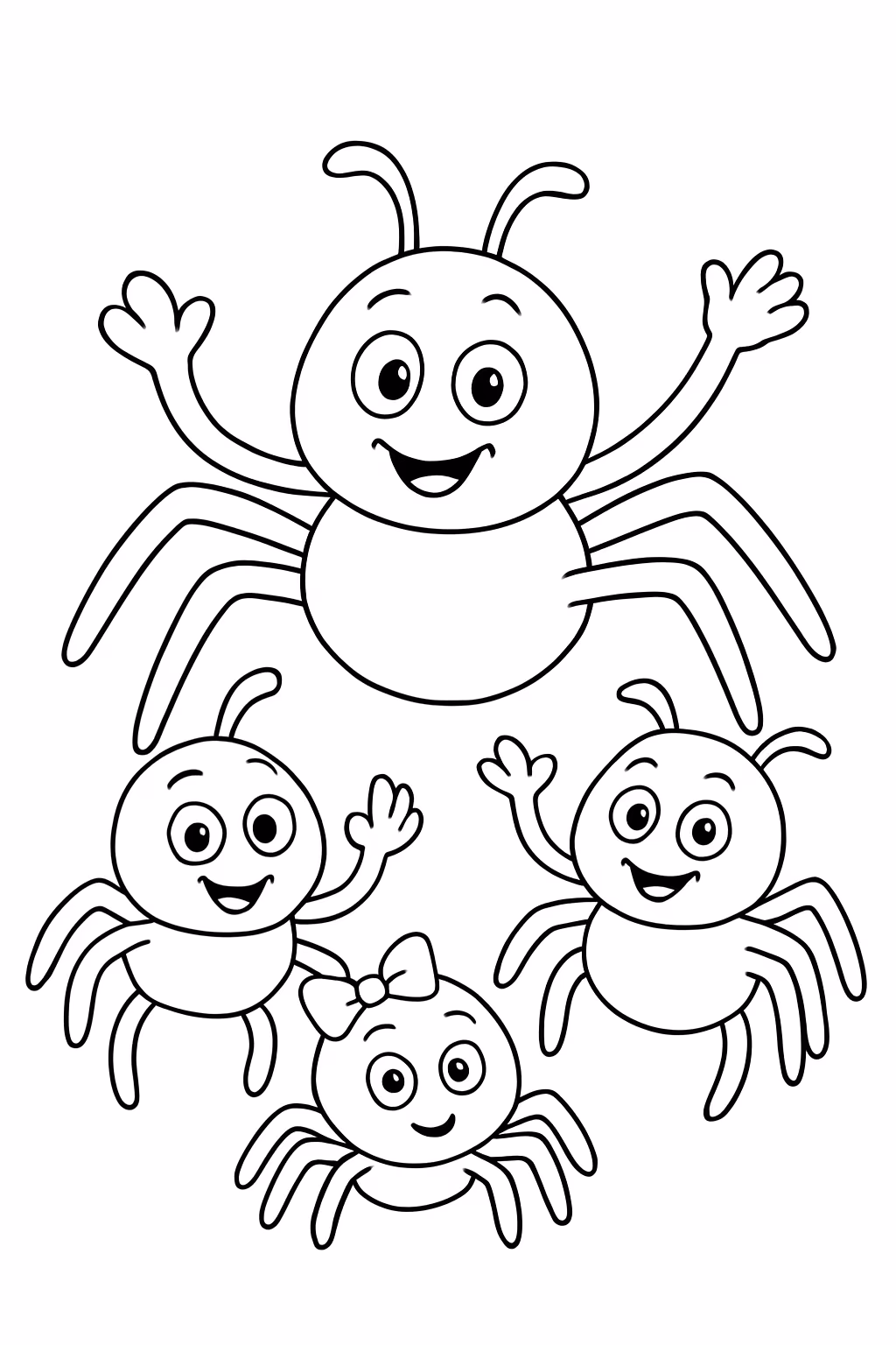 Turma do spider para colorir — desenho para imprimir