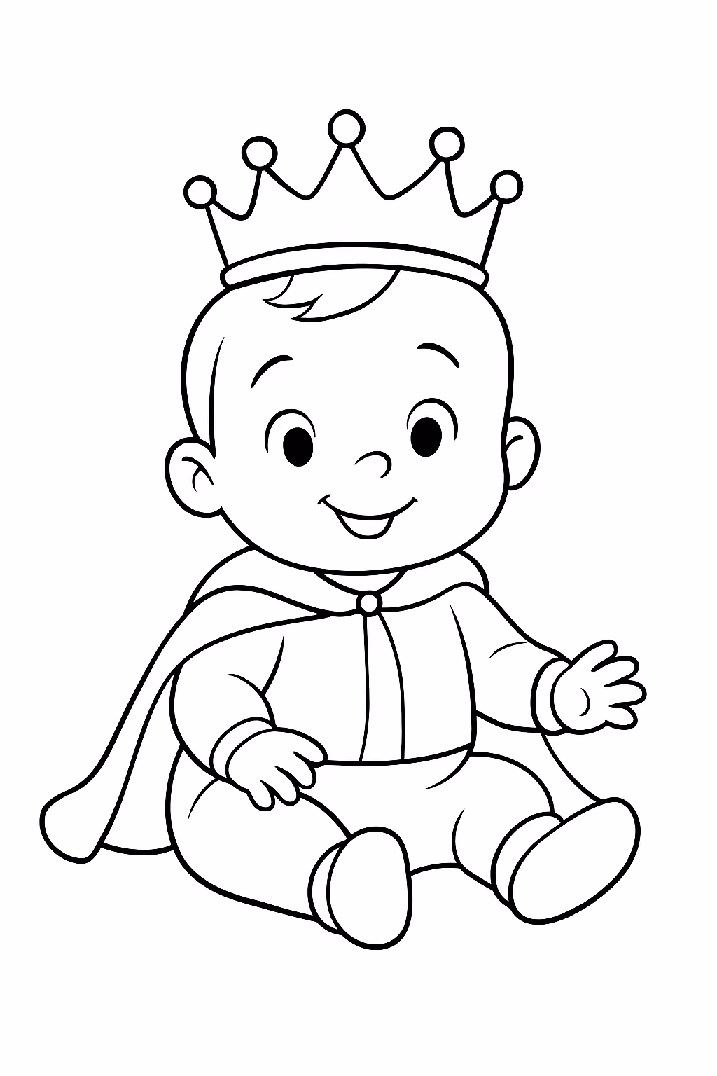 Um bebe principe chamado joao henrique para colorir — desenho para imprimir