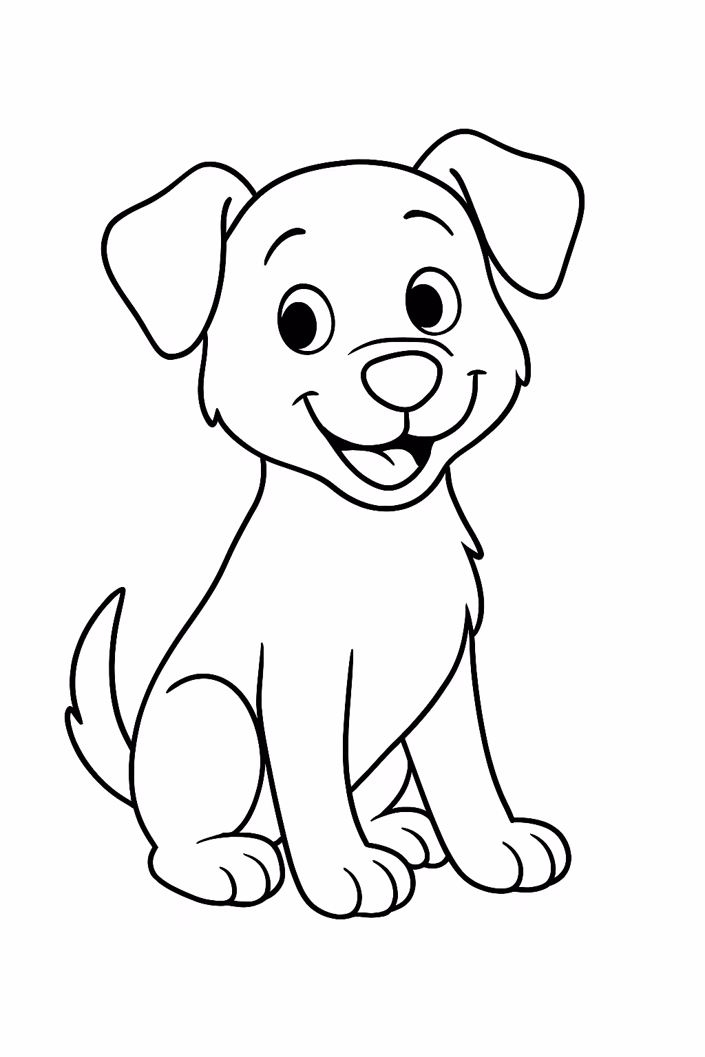 Um cachorro vira lata chamado jabuticaba para colorir — desenho para imprimir