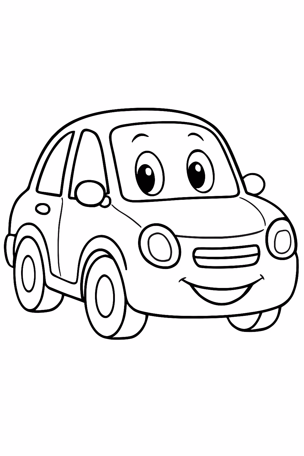 Um carro para colorir — desenho para imprimir