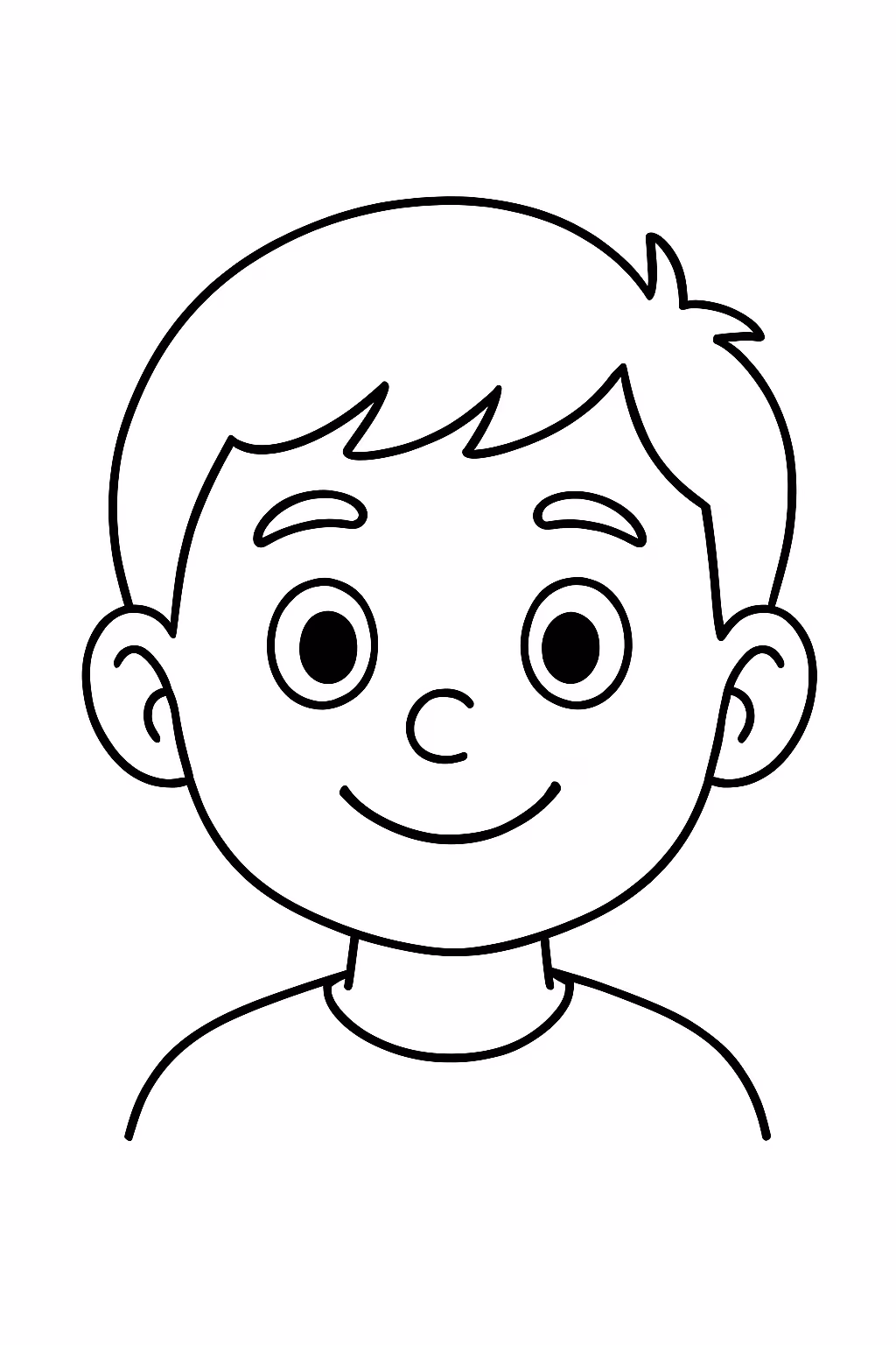 Um de uma silhueta de um rosto para colorir — desenho para imprimir