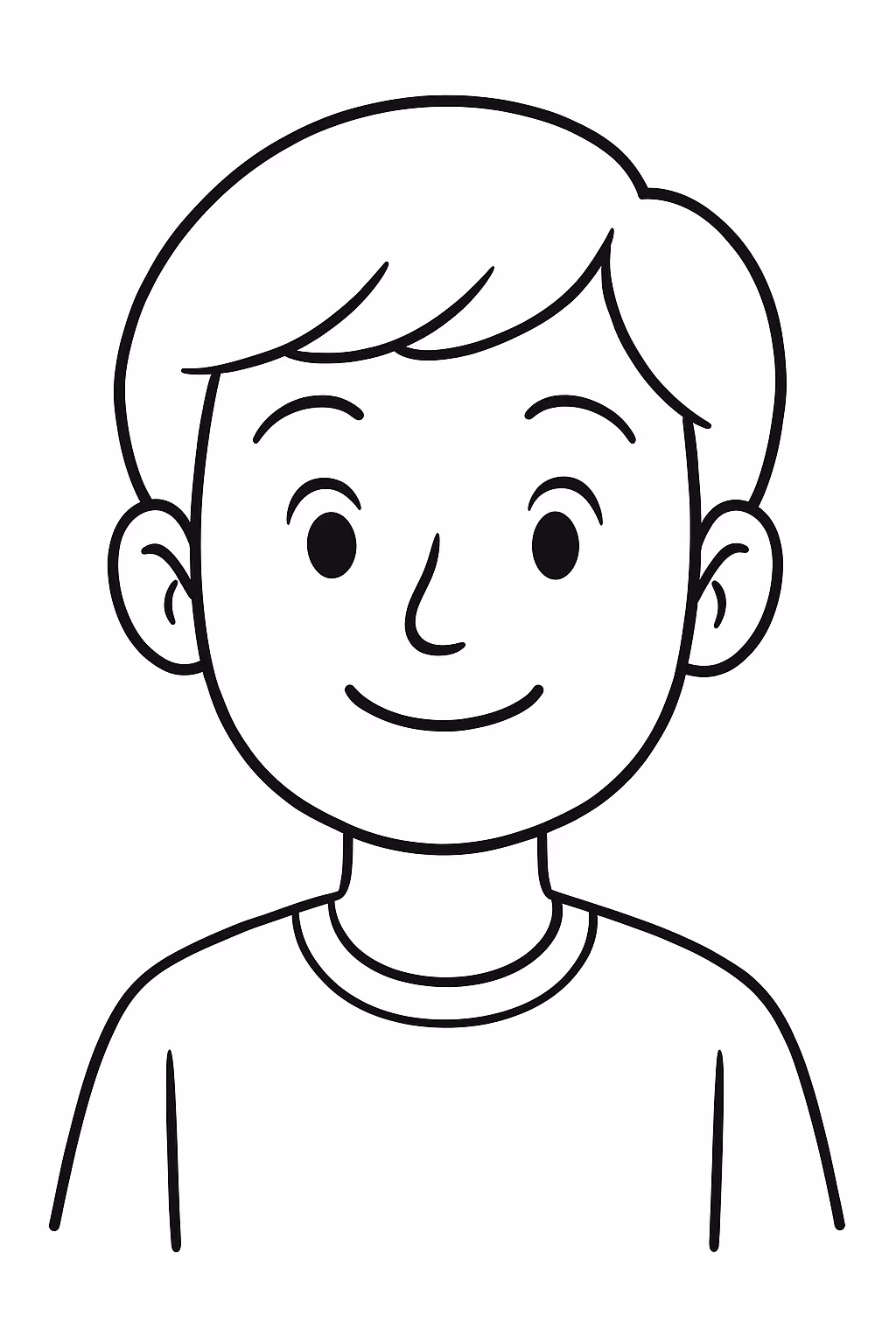 Um de uma silhueta de um rosto ou um autorretrato para colorir — desenho para imprimir