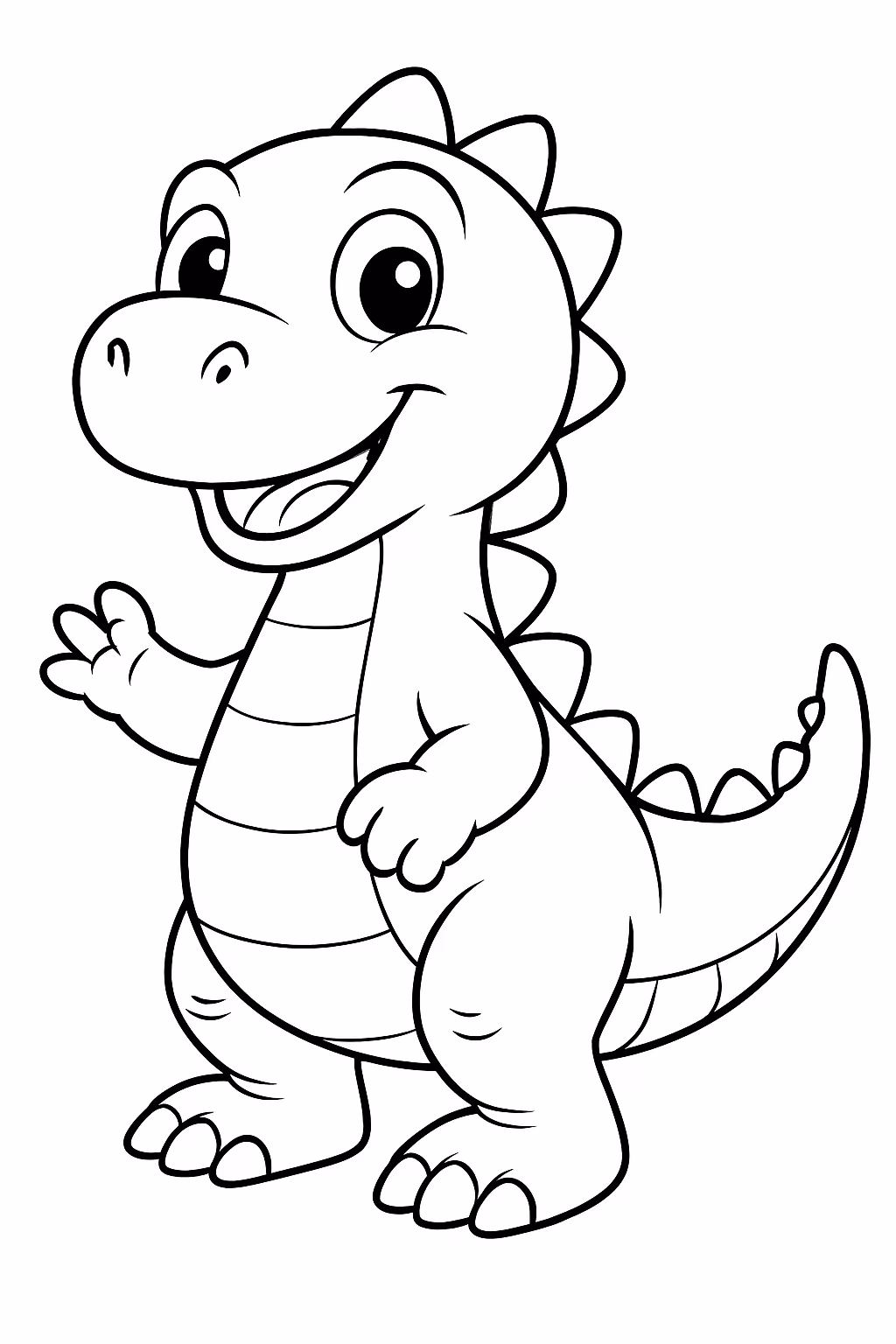 Um dinossauro para colorir — desenho para imprimir
