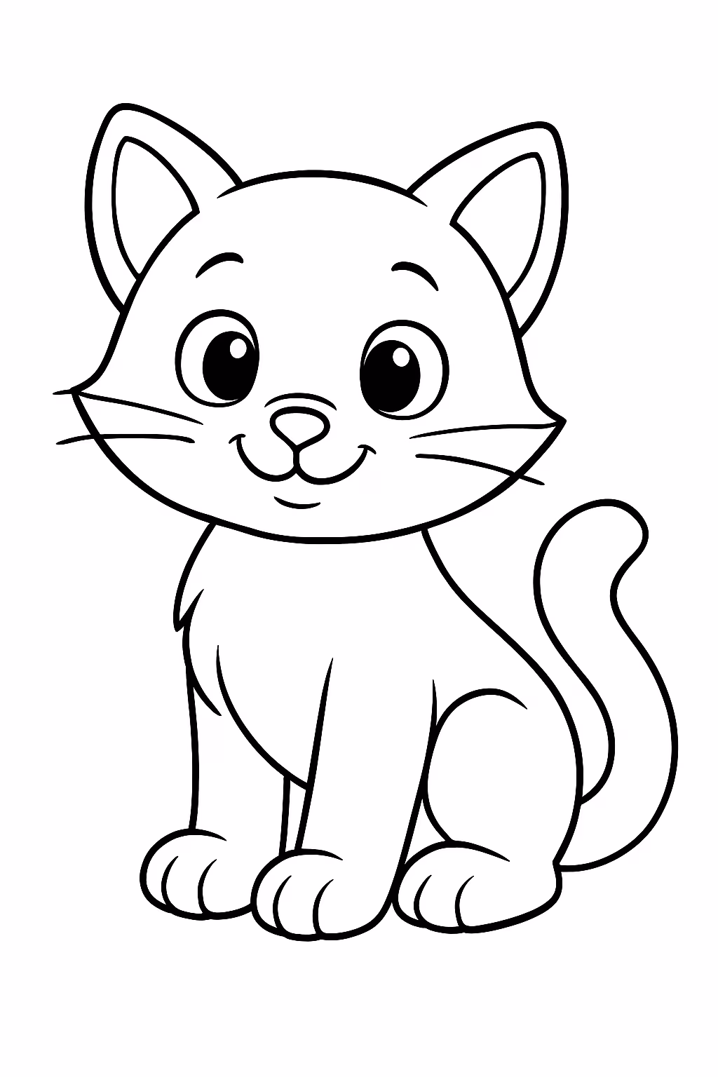Um gatolino para colorir — desenho para imprimir