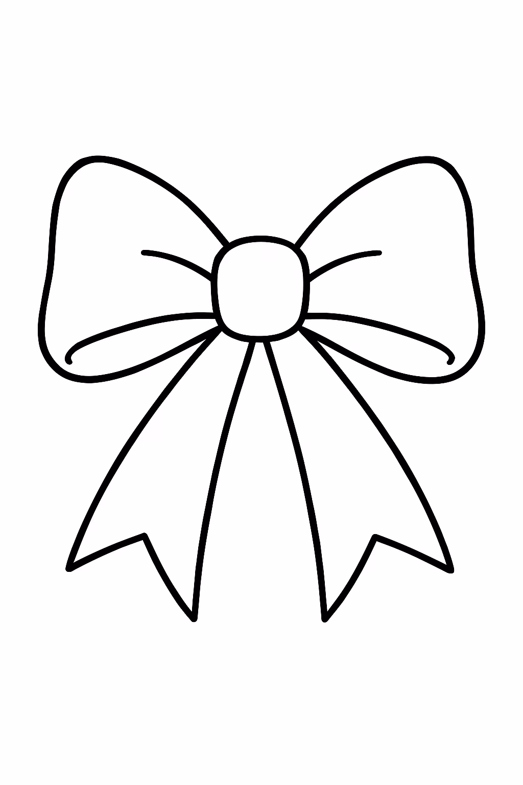 Um laco pequeno para colorir — desenho para imprimir