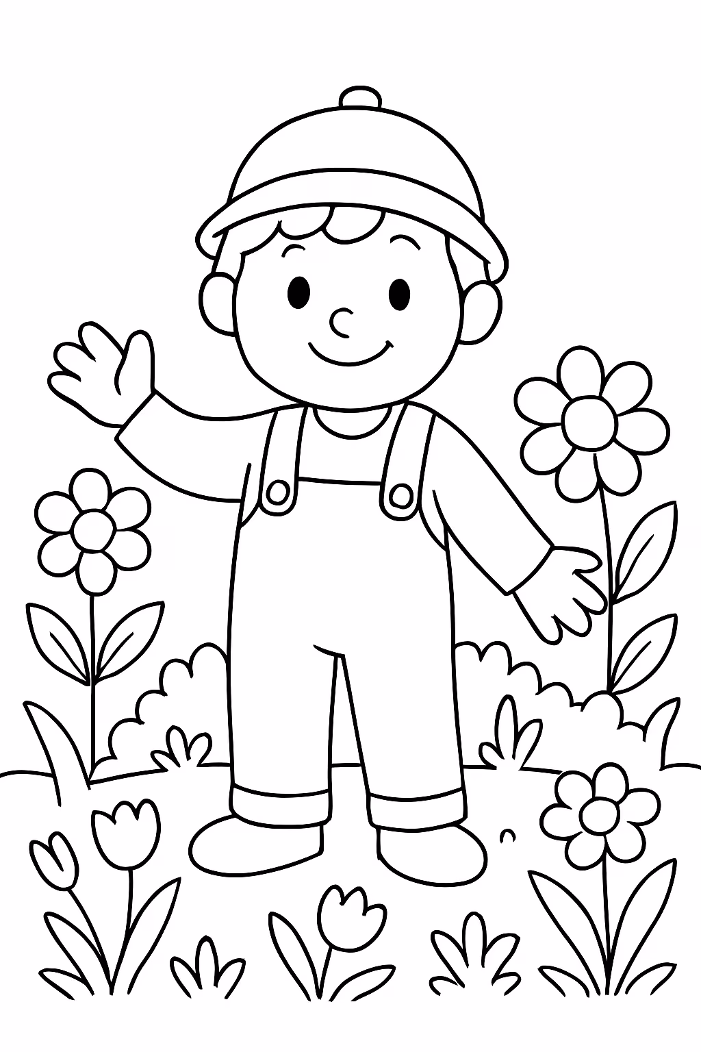 Um personagem principal do bobbie godds o livro em eu para colorir — desenho para imprimir