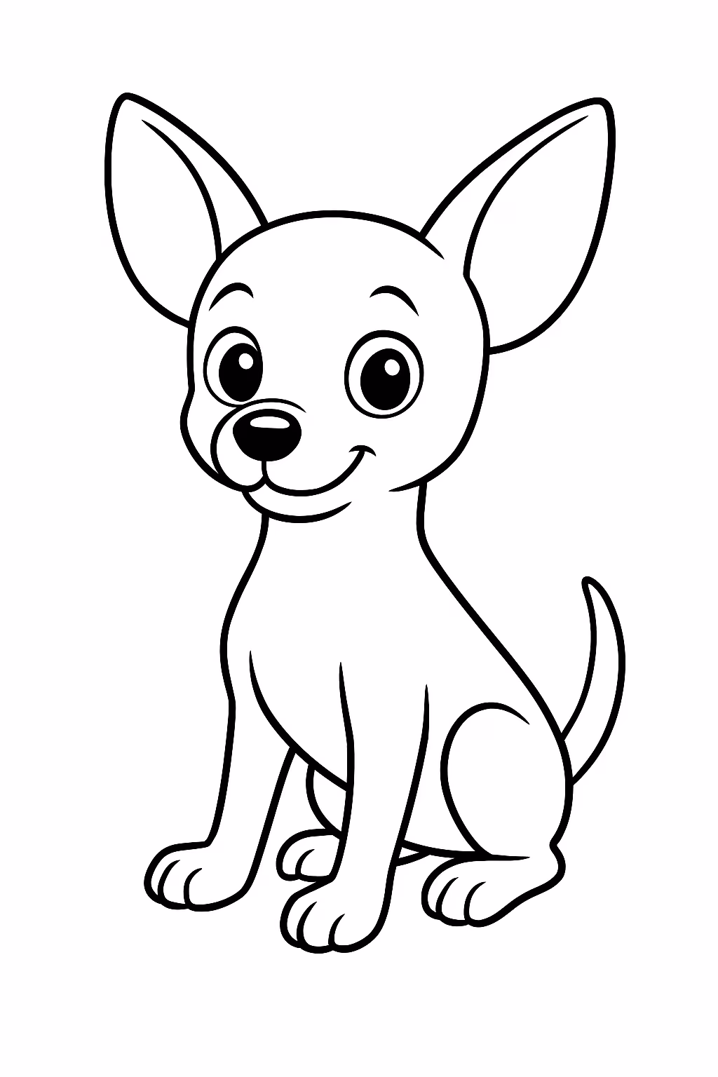 Um pincher para colorir — desenho para imprimir