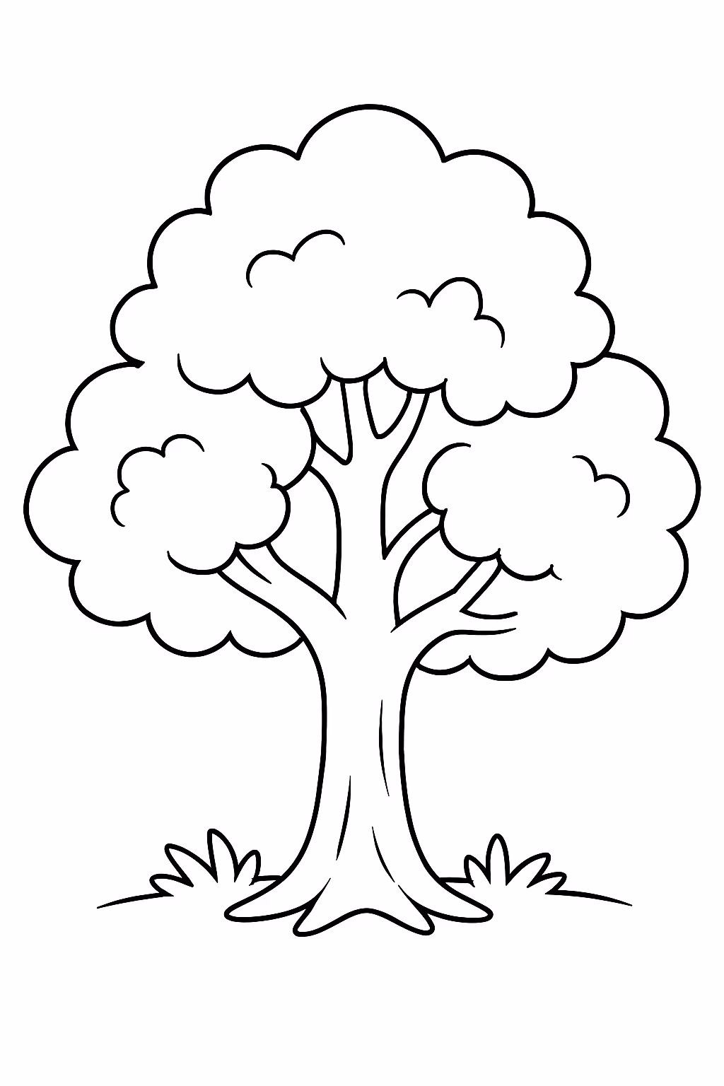Uma arvore para colorir — desenho para imprimir