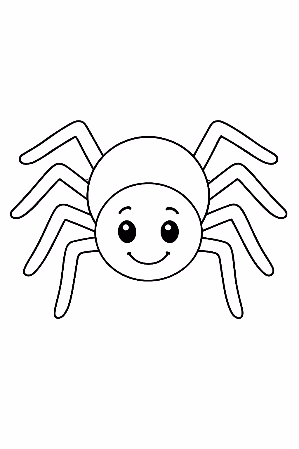Uma bana aranha para colorir — desenho para imprimir