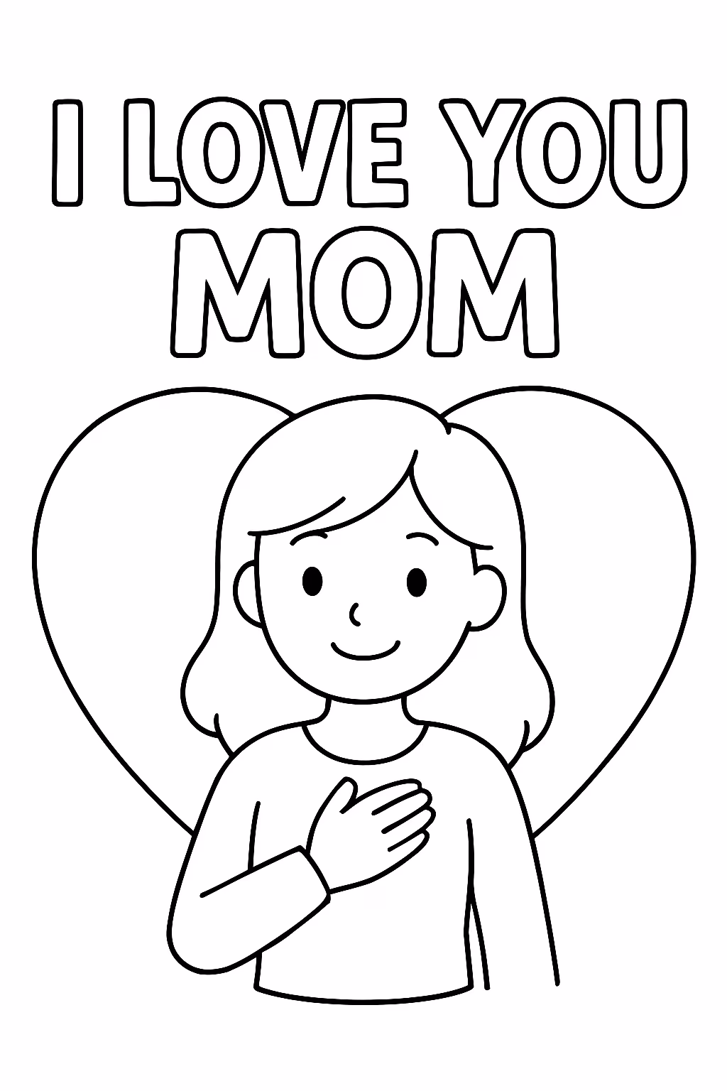 Uma frase linda com minha mae sem eu para colorir — desenho para imprimir