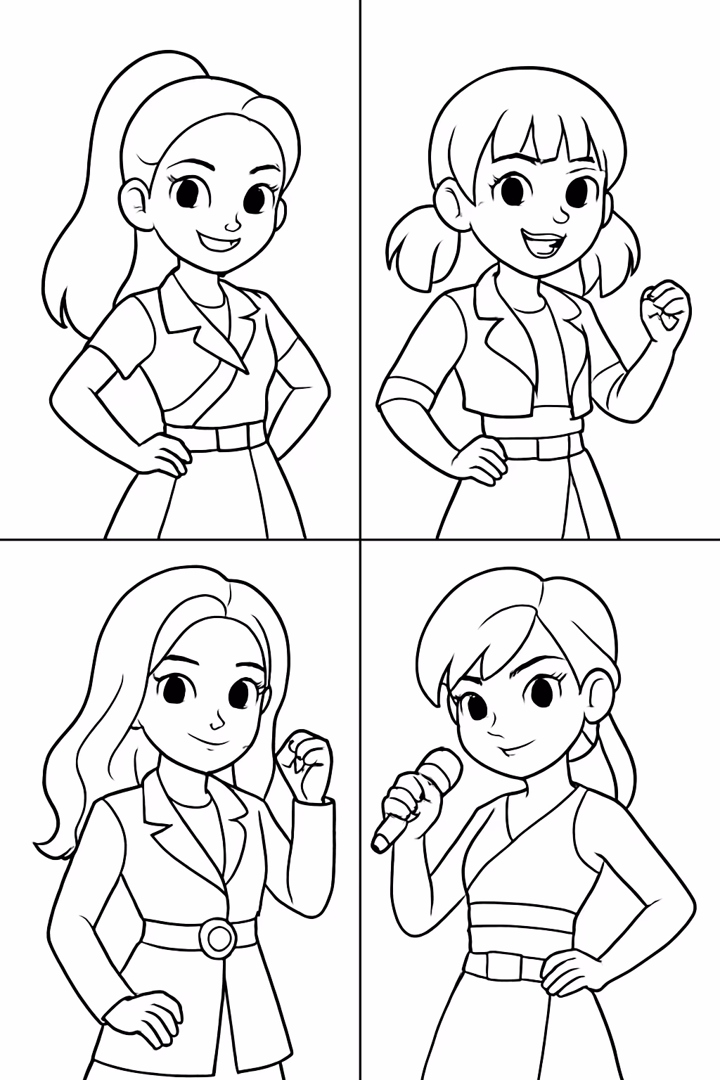 Desenhos de Guerreiras do K-pop