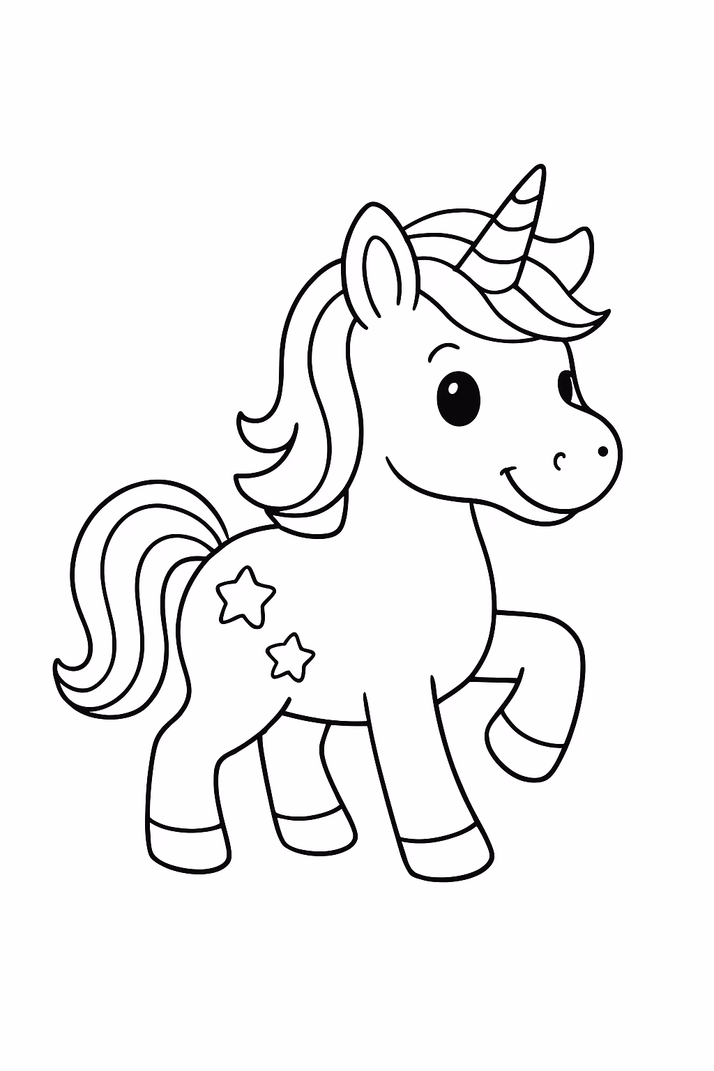Unicorne para colorir — desenho para imprimir