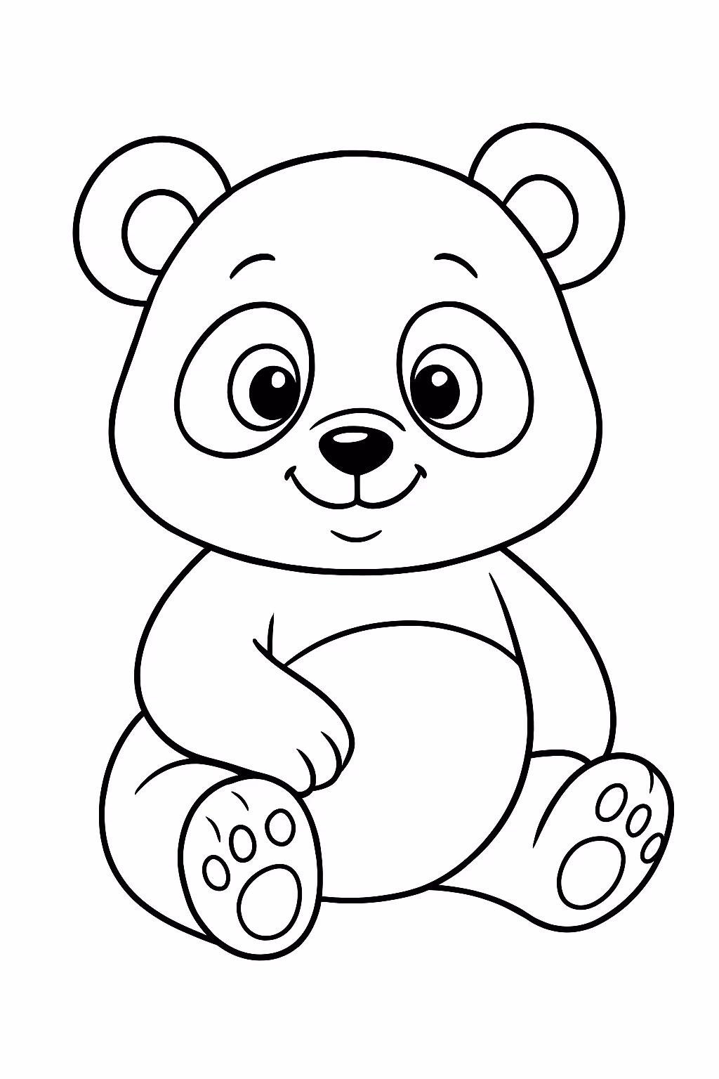 Urso panda para colorir — desenho para imprimir