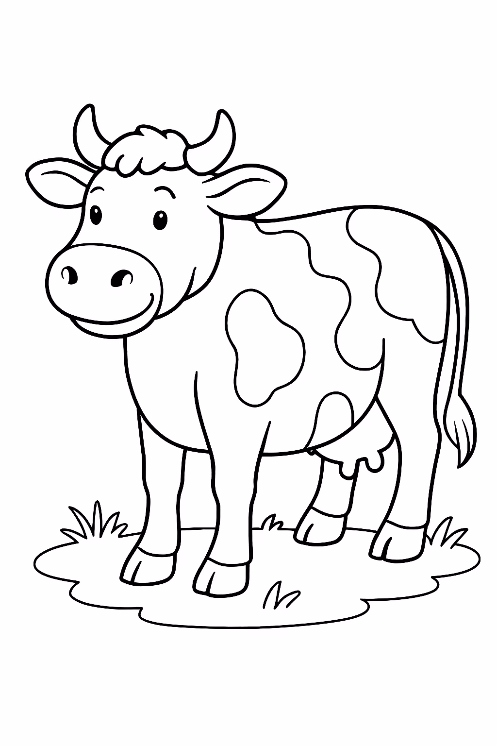 Vaca da cara preta para colorir — desenho para imprimir
