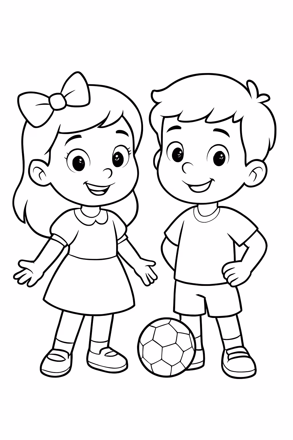 Valentina e jorge miguel valentina laco e jorge miguel bola para colorir — desenho para imprimir