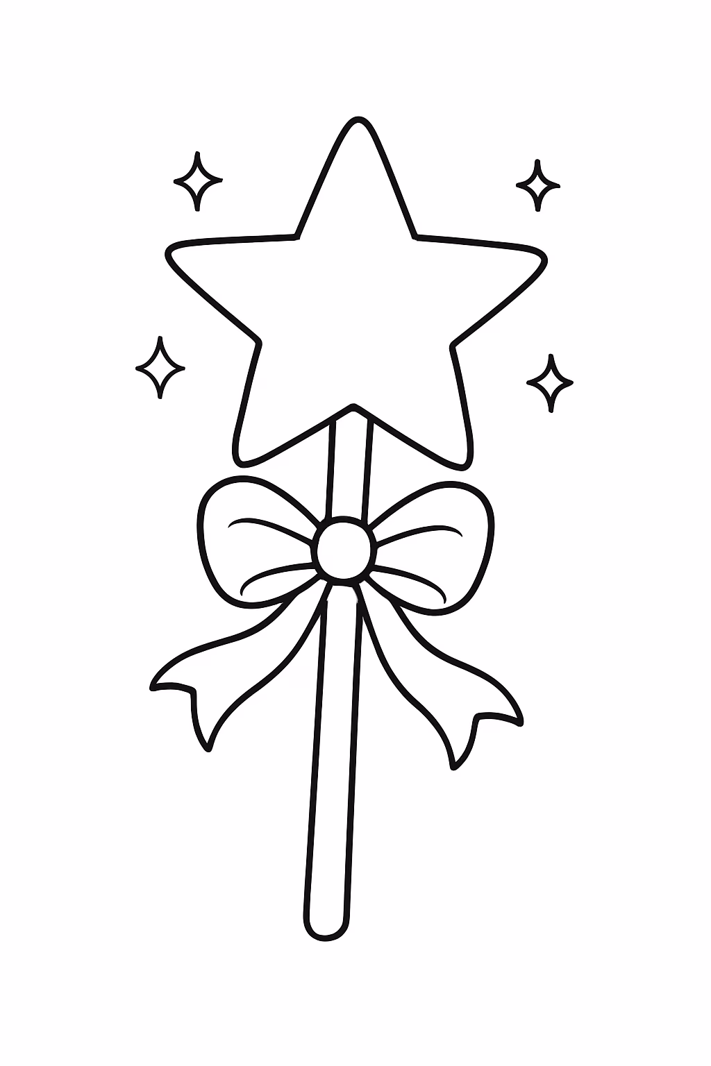 Varinha magica para colorir — desenho para imprimir