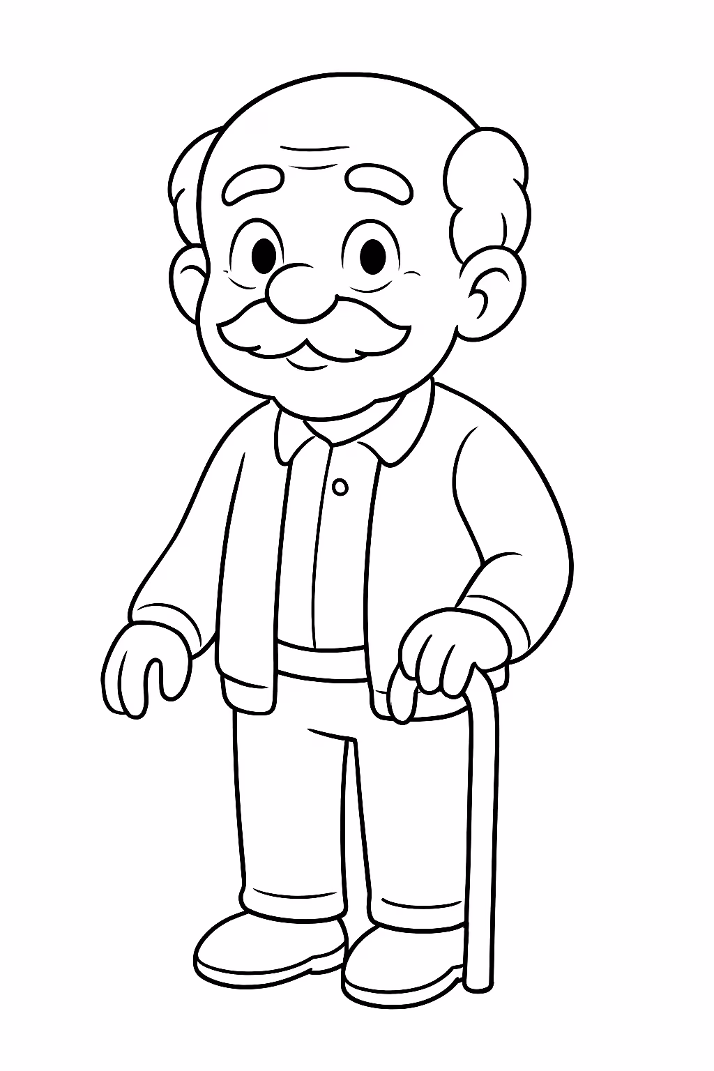 Velhote para colorir — desenho para imprimir