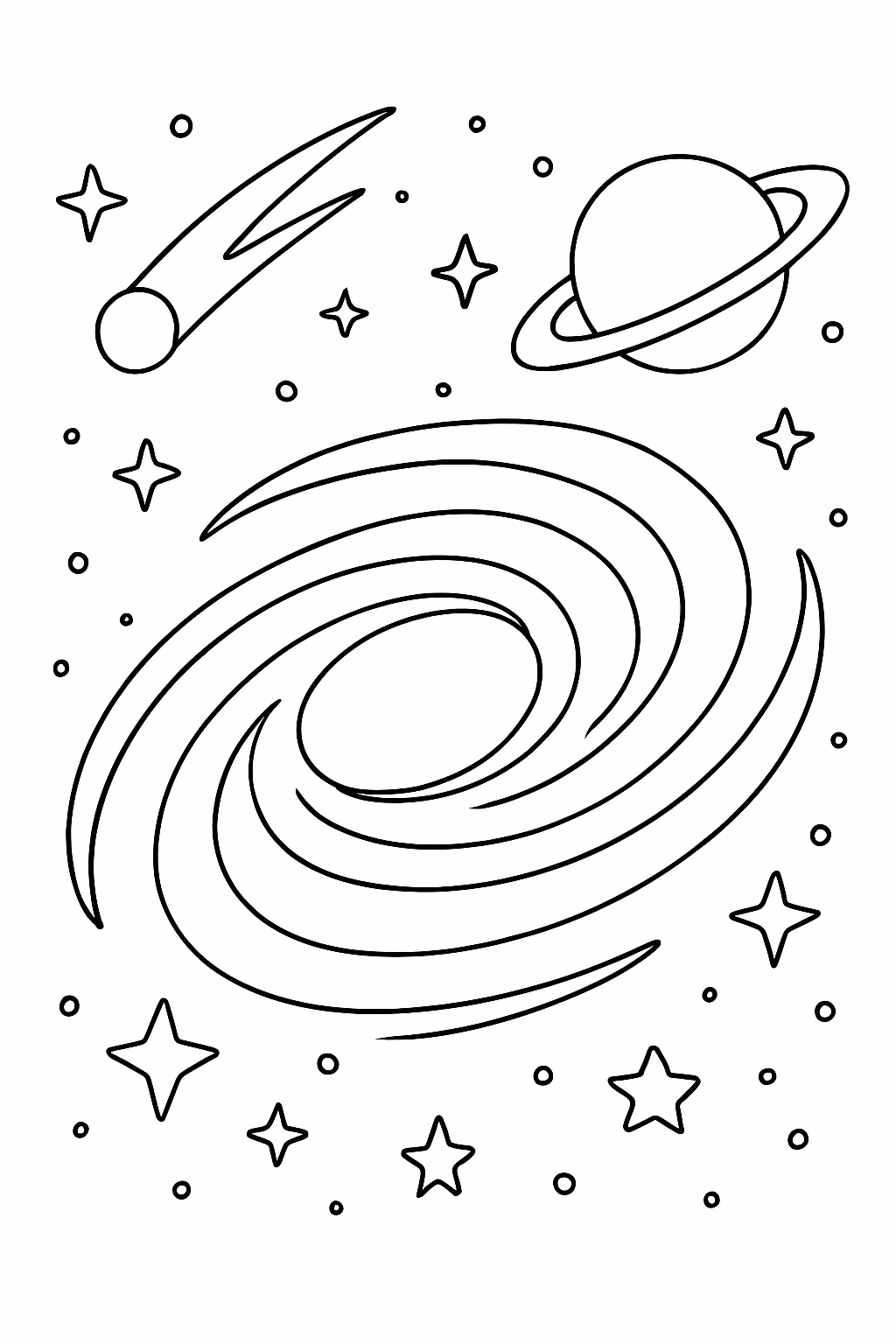 Via lactea para colorir — desenho para imprimir