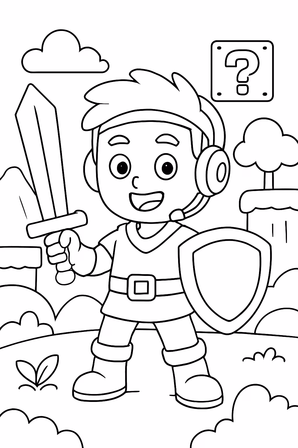 Video game avatar world para colorir — desenho para imprimir